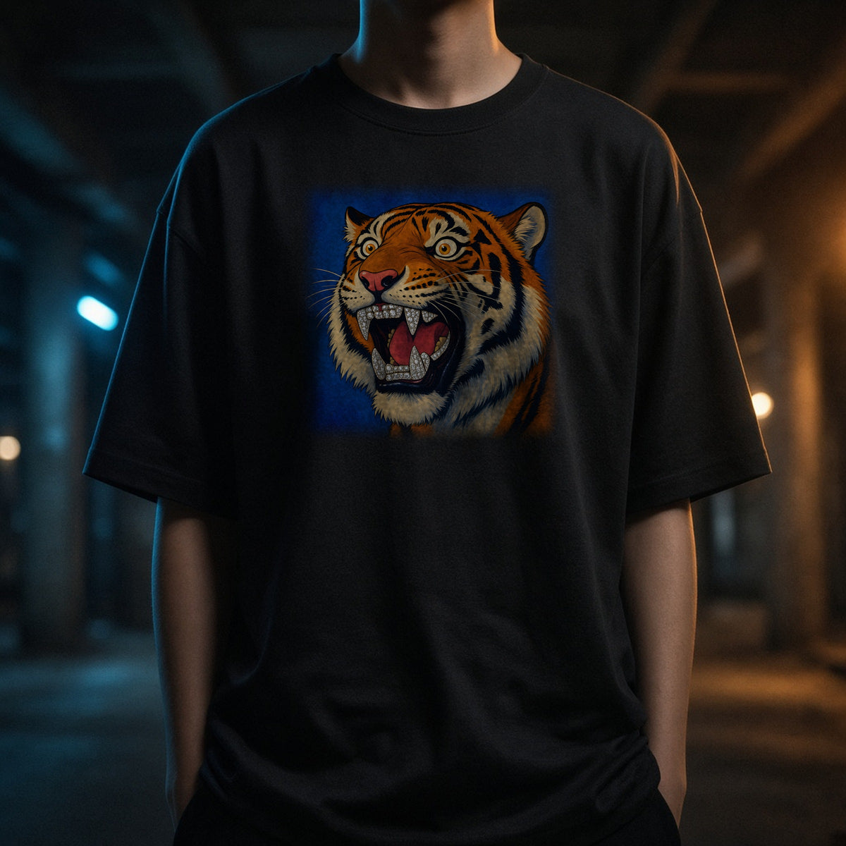 Blue Hour Tiger Tee (worn)