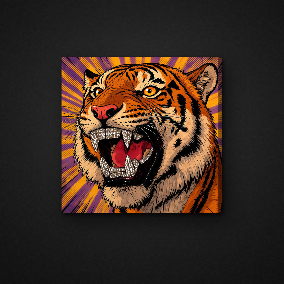 Purple Haze Tiger Canvas — 24×24